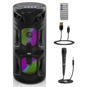 Pphp2416b Pyle Dual 4 Portable Pa Speaker - 200 Watt Built-in Rechargeable Battery