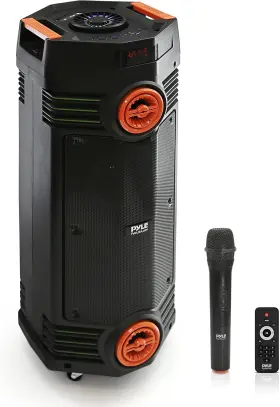 Pphp2694b Pyle 300w Dual 6.5 Inch Black Portable Bluetooth Pa Speaker Open Box