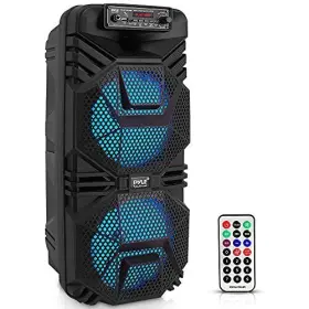 Pphp2836b Pyle 8 Inch 600w Portable Bluetooth Pa Speaker With Dual Subwoofers And Party Lights