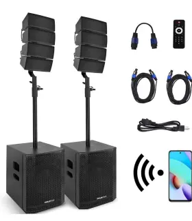 Ps12x2act Pyle Line Array Pa Speaker System Set - 1320w 3-way Full Range Sound Read