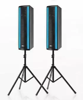 Ps65act Pyle Portable Bluetooth Pa Speaker System With Usb Xlr 8ohm And Party Lights