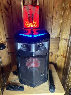 Pwmkrdj84bt Pyle Pro Portable Stereo Speaker System 500 W Mic Remote/ Manuel Inc