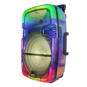 Qfx 606540001097 15 Inch Portable Rechargable Bluetooth Pa Karaoke Loud Party Speaker Up To 5 Hour