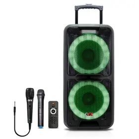 Pbx-1220 Qfx Dual 12 Inch Rechargeable Speaker Tws Aux/usb/tf/fm Wired/wireless Mic