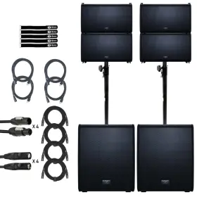 Ls118 Qsc 679628442457 La112 12 Inch 2-way Active Powered Line Array Dj Pro Audio Loudspeakers W