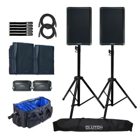 Cb10 Qsc Cb10-gopack 2pk 10 Inch Compact Portable Battery-powered Loudspeaker System Pair Pack