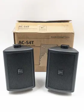 Fg-040044-01 Qsc Ac-s4t Acousticcoverage 4 Inch Two-way 16w Loudspeaker Pair - Black