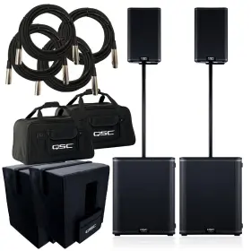 K8.2-na Qsc K8.2 Powered Speaker With Ks118 Subwoofer Stage Rig