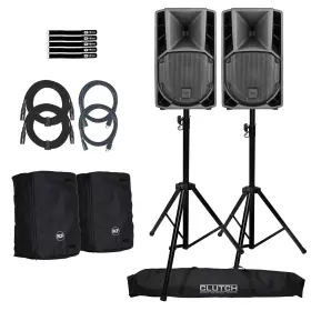 708-a Rcf 735345468627 Art Mk5 Active 2-way 8 Inch Speaker 2-pack With Stands And Covers