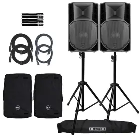 745-a Rcf 735345468634 Art Mk5 Active 2-way 15 Inch Speaker 2-pack With Stands And Covers