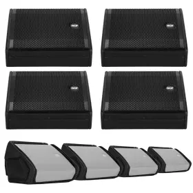 10-sma Rcf 789049908620 Nx 10 Inch Active Powered Coaxial Stage Monitor Speakers 4-pack W Covers