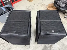 8003-as Rcf 8003 2 Sub Mk3 18 Inch Subwoofers With Covers And Casters