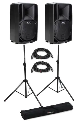 Art708amk5stbn Rcf Art 708-a Mk5 Active 1 400-watt 2-way 8-inch Powered Speakers And Stands