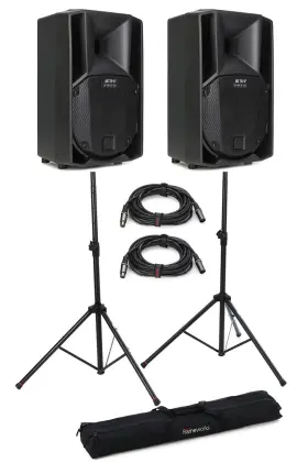 Art710amk5stbn Rcf Art 710-a Mk5 Active 1 400-watt 2-way 10-inch Powered Speakers And Stands