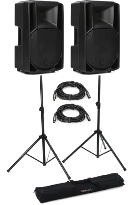 Art712amk5stbn Rcf Art 712-a Mk5 Active 1 400-watt 2-way 12-inch Powered Speakers And Stands
