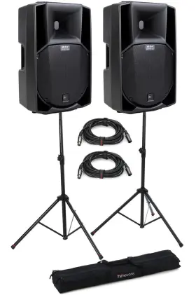 Art715amk5stbn Rcf Art 715-a Mk5 Active 1 400-watt 2-way 15-inch Powered Speakers And Stands