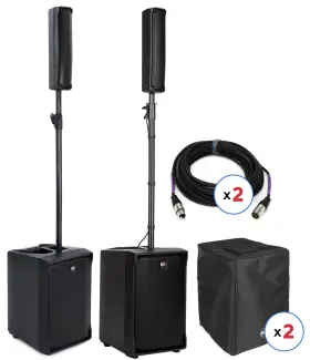 Evoxjmix8prbn Rcf Evox Jmix8 And J8 Active Portable Pa System Cover Bundle