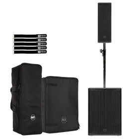 Nxl14-a Rcf Sub15-axgopk Nxl 14-a Black Column Speaker W 15-ax Subwoofer Pole And Covers