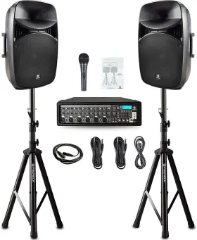 2500w Rk Reck Mx-15 Proreck Dj 8-channel Bluetooth Pa Speaker System For Party