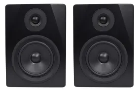 Apm5b Rockville 313031944947 Pair 5.25 Inch 250w Powered Usb Studio Quality Bookshelf Speakers