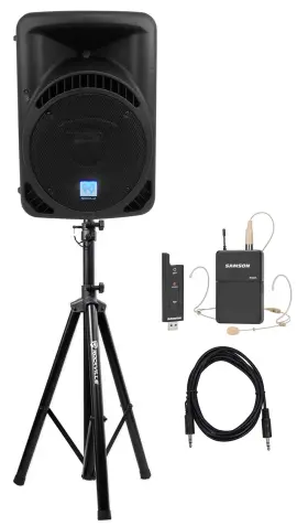 Swxpd2bde5 Rockville 613815653912 12 Inch Church Speaker Sound System With Headset Mic For Sermons Speeches