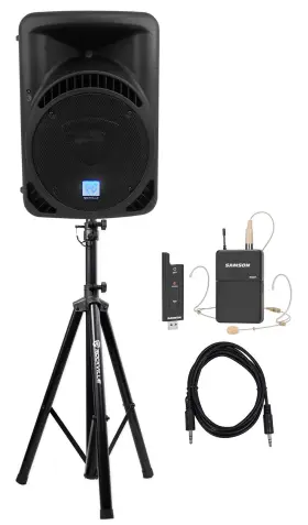 Swxpd2bde5 Rockville 613815653929 12 Inch Bluetooth Speaker System With Headset Mic For Speeches Presentations