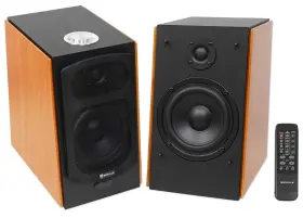 Rockville 613815666660 2 Rockvilie Hd5 5 Inch Powered Studio Monitor Bluetooth Bookshelf Speakers