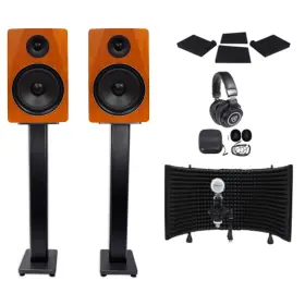 Rrs190s Rockville 613815875451 2 Apm8c 8 Inch 500w Studio Monitors Stands Pads Headphones Mic Shield Rrs190s Rockville 613815875451 2 Apm8c 8 Inch 500w Studio Monitors Stands Pads Headphones Mic Shield