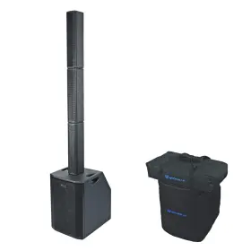 Rockville 613817140045 Titan Array System Pro Powered Column Speaker Dual 10 Inch Subwoofer