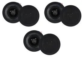 Cc4t Rockville 613826591593 6 Black 4 Inch Commercial 70v Ceiling Speakers For Restaurant/bar