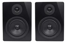 Apm5 Rockville Amp5 5 Inch 2-way 350w Active/powered Usb Studio Monitor Speakers Pair Blk