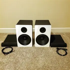 Apm8w Rockville Powered Usb Studio Monitor Speaker Pair In White