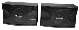 Kps80 Rockville Pair 3-way 800 Watt Karaoke/pro Speakers /mdf Black Wall Brackets 8 Inch