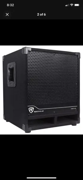 Rbg15s Rockville 15 Inch 1600w Active Powered Pa Subwoofer With Dsp Limiter Pro/dj