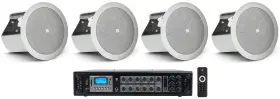 Rcs180-6 Rockville 14c/t 4 Jbl Control Inch In-ceiling Speakers Receiver Amp For Restaurant/bar/cafe