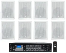 Rcs350-6 Rockville 126wt 8 Jbl Control 126 Wt 6.5 Inch 30w Commercial 70v In-wall Speakers Amplifier