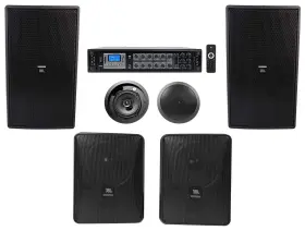 Rcs350-6 Rockville 29av Control Jbl Restaurant Kit With 6-zone Amplifier 2 8 Inch 5.25 6.5 Ceiling Speakers