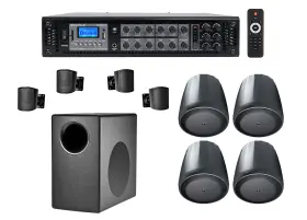 Rcs350-6 Rockville C50pack 2 Jbl Subwoofer 4 Satellite Pendant Speakers 350w Amp For Office/store/gym