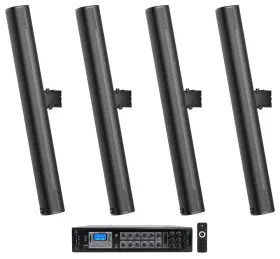 Col800-bk Rockville Rcs350-6 Jbl-col800-bk 4 Jbl 32 Inch Black 70v Commercial Column Wall Mount Array Speakers Amp