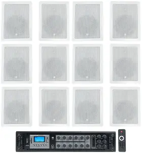 Rcs650-6 Rockville 126wt 12 Jbl Control 126 Wt 6.5 Inch 30w Commercial 70v In-wall Speakers Amplifier