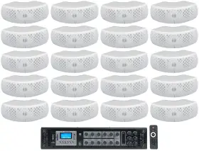 Rcs650-6 Rockville Wet-d4 650w 6 Zone Commercial Amplifier 20 White Dual 4 Inch Speakers Rcs650-6 Rockville Wet-d4 650w 6 Zone Commercial Amplifier 20 White Dual 4 Inch Speakers