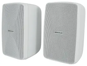 Wet-40w Rockville 2 4 Inch 70v Commercial Indoor/outdoor Wall Speakers White Swivel