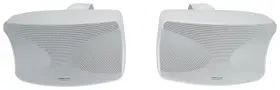Wet-44 Rockville Pair Pro Dual 4 Inch 4-way Swivel 70v Commercial Speakers In White