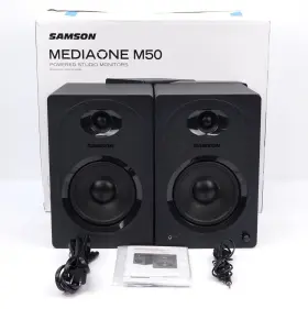 Samson 809164021322 Mediaone M50 Powered 5 Inch Studio Monitors Pair