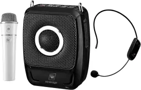Qx92proca Sanmic Voice Amplifier With 2 Wireless Mics 25w High Capacity 5200mah Persona