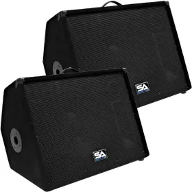 Seismic Audio Sa-15m.3 15 Inch Passive Floor Monitor Wedge Pa Speaker Pair