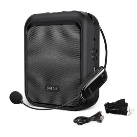 Shidu 759389975194 Mini Voice Amplifier Portable Bluetooth Speaker With Uhf Wireless Microphone