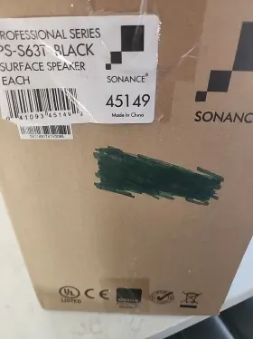 1543-40 Sonance Ps-s63t Surface Speaker Single Black