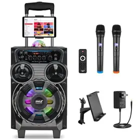 Pphp86tba Sound Around Pphp87bta Pyle 8 Inch 580w Fm/aux/usb Bluetooth Pa Speaker 2 Wireless Mics Remote