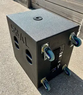 6118sw-p Sound Bridge 18 Inch Powered Sub Speakers On Wheels. Pair For One Money. Local Only